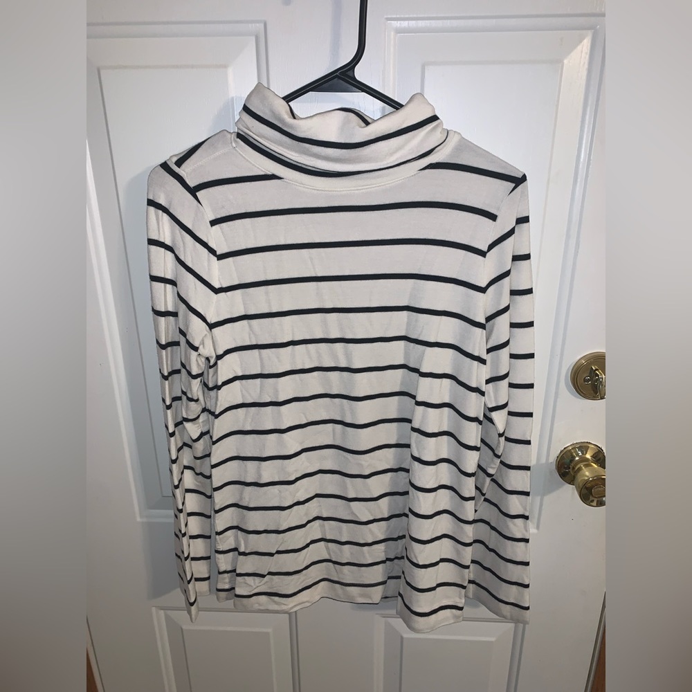 Striped turtleneck